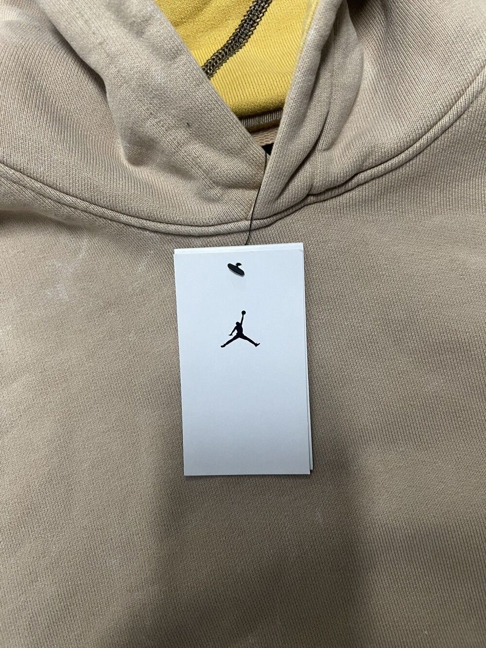 Nike Jordan Flight Heritage Hoodie Desert/Gold DV7561-277 Men Pullover Sz L NWT - Picture 4 of 10